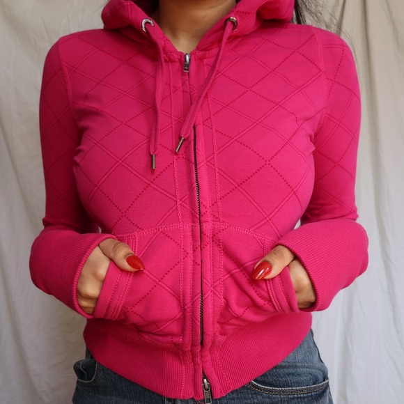 Y2K Vintage Garage Vibrant Pink Hoodie - Picture 2 of 5